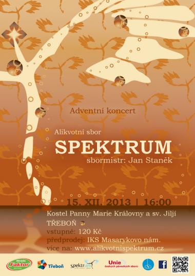 Pozvánka na koncert - Alikvotní sbor Spektrum 15.12.2013