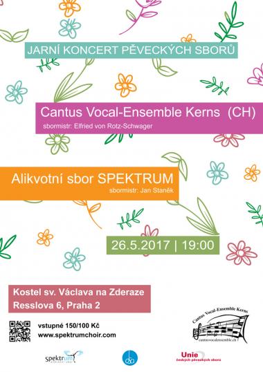 Alikvotní sbor Spektrum - pozvánka na koncert 26.5.2017